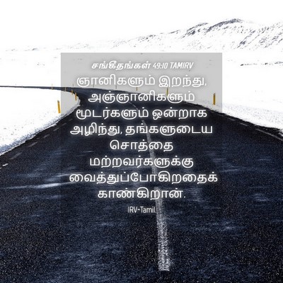 Picture 04 - சங்கீதங்கள் 49:10 TAMIRV - ஞானிகளும் இறந்து, - Bible Verse Picture