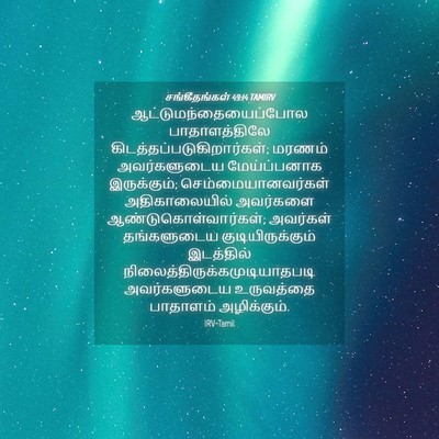 Picture 04 - சங்கீதங்கள் 49:14 TAMIRV -  - Bible Verse Picture