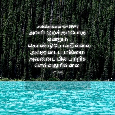 Picture 04 - சங்கீதங்கள் 49:17 TAMIRV - அவன் இறக்கும்போது - Bible Verse Picture