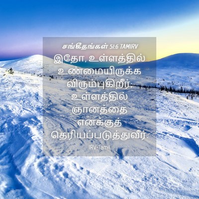 Picture 04 - சங்கீதங்கள் 51:6 TAMIRV - இதோ, உள்ளத்தில் - Bible Verse Picture