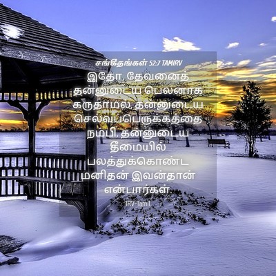 Picture 04 - சங்கீதங்கள் 52:7 TAMIRV - இதோ, தேவனைத் - Bible Verse Picture