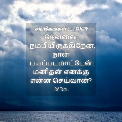 Picture 04 - சங்கீதங்கள் 56:11 TAMIRV - தேவனை - Bible Verse Picture