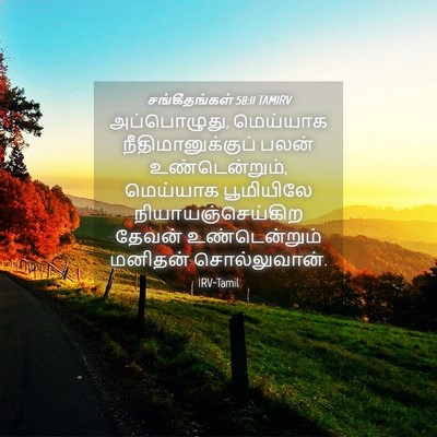 Picture 04 - சங்கீதங்கள் 58:11 TAMIRV - அப்பொழுது, - Bible Verse Picture