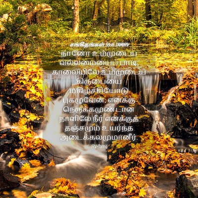 Picture 04 - சங்கீதங்கள் 59:16 TAMIRV - நானோ உம்முடைய - Bible Verse Picture
