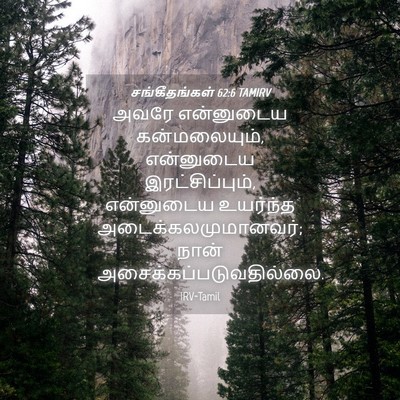 Picture 04 - சங்கீதங்கள் 62:6 TAMIRV - அவரே என்னுடைய - Bible Verse Picture