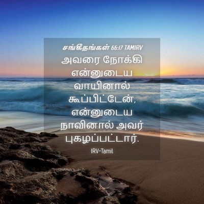 Picture 04 - சங்கீதங்கள் 66:17 TAMIRV - அவரை நோக்கி - Bible Verse Picture