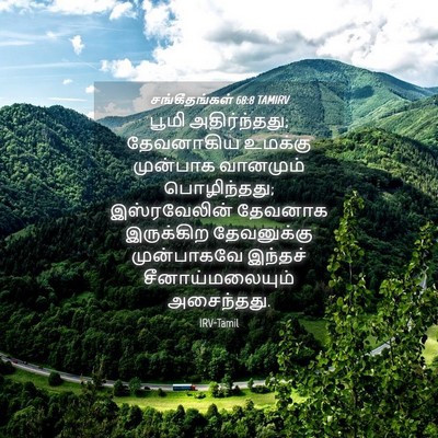 Picture 04 - சங்கீதங்கள் 68:8 TAMIRV - பூமி அதிர்ந்தது; - Bible Verse Picture
