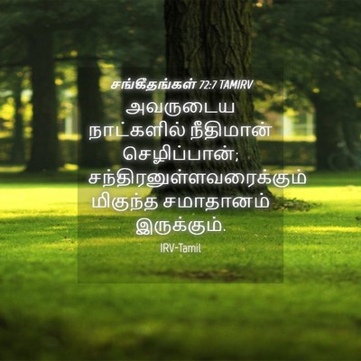 Picture 04 - சங்கீதங்கள் 72:7 TAMIRV - அவருடைய நாட்களில் - Bible Verse Picture