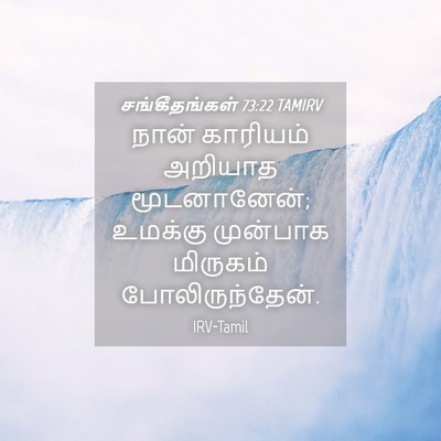 Picture 04 - சங்கீதங்கள் 73:22 TAMIRV - நான் காரியம் - Bible Verse Picture