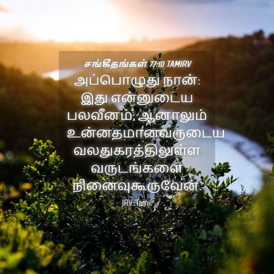 Picture 04 - சங்கீதங்கள் 77:10 TAMIRV - அப்பொழுது நான்: - Bible Verse Picture