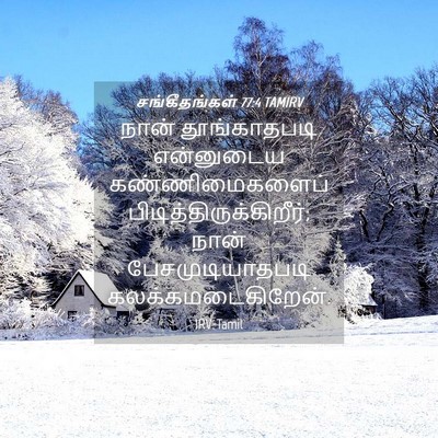 Picture 04 - சங்கீதங்கள் 77:4 TAMIRV - நான் தூங்காதபடி - Bible Verse Picture