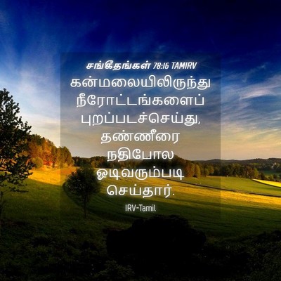 Picture 04 - சங்கீதங்கள் 78:16 TAMIRV - கன்மலையிலிருந்து - Bible Verse Picture