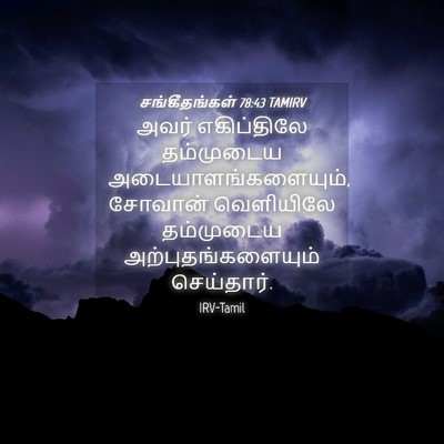 Picture 04 - சங்கீதங்கள் 78:43 TAMIRV - அவர் எகிப்திலே - Bible Verse Picture