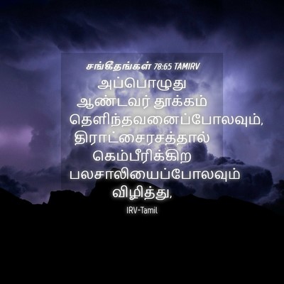Picture 04 - சங்கீதங்கள் 78:65 TAMIRV - அப்பொழுது ஆண்டவர் - Bible Verse Picture
