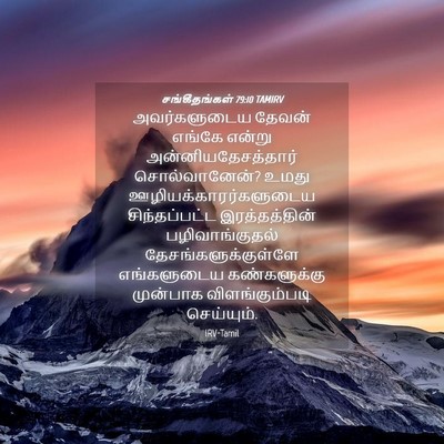 Picture 04 - சங்கீதங்கள் 79:10 TAMIRV - அவர்களுடைய தேவன் - Bible Verse Picture