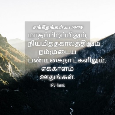 Picture 04 - சங்கீதங்கள் 81:3 TAMIRV - மாதப்பிறப்பிலும், - Bible Verse Picture