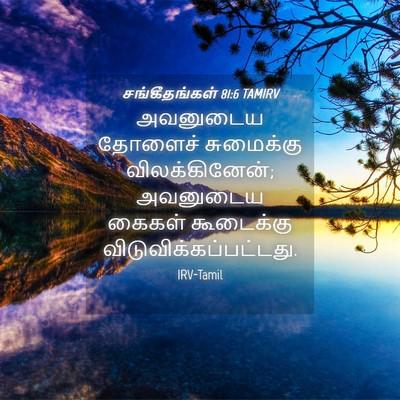 Picture 04 - சங்கீதங்கள் 81:6 TAMIRV - அவனுடைய தோளைச் - Bible Verse Picture