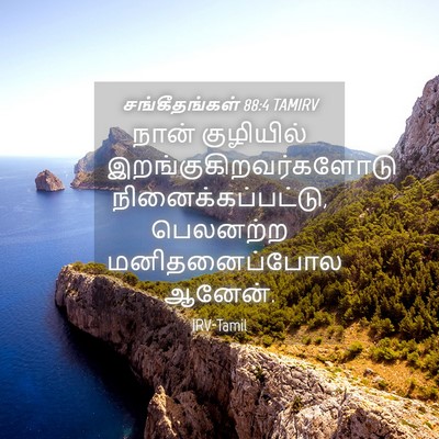 Picture 04 - சங்கீதங்கள் 88:4 TAMIRV - நான் குழியில் - Bible Verse Picture