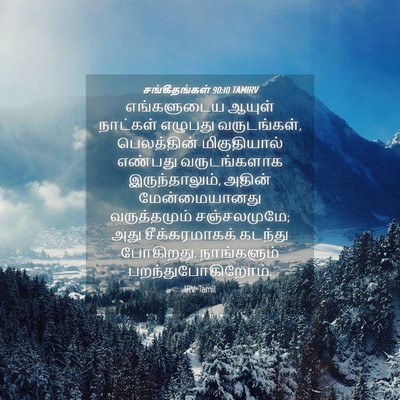Picture 04 - சங்கீதங்கள் 90:10 TAMIRV - எங்களுடைய ஆயுள் - Bible Verse Picture