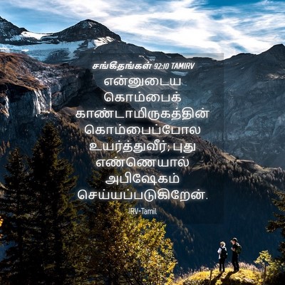Picture 04 - சங்கீதங்கள் 92:10 TAMIRV - என்னுடைய கொம்பைக் - Bible Verse Picture