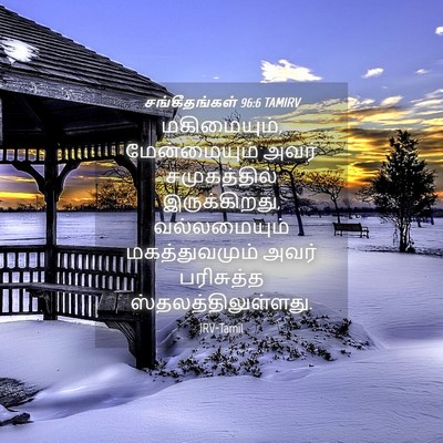 Picture 04 - சங்கீதங்கள் 96:6 TAMIRV - மகிமையும், - Bible Verse Picture