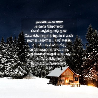 Picture 04 - தானியேல் 11:28 TAMIRV - அவன் திரளான - Bible Verse Picture