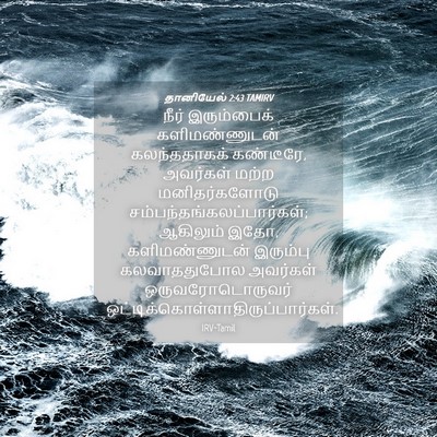 Picture 04 - தானியேல் 2:43 TAMIRV - நீர் இரும்பைக் - Bible Verse Picture