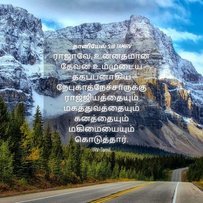 Picture 04 - தானியேல் 5:18 TAMIRV - ராஜாவே, உன்னதமான - Bible Verse Picture