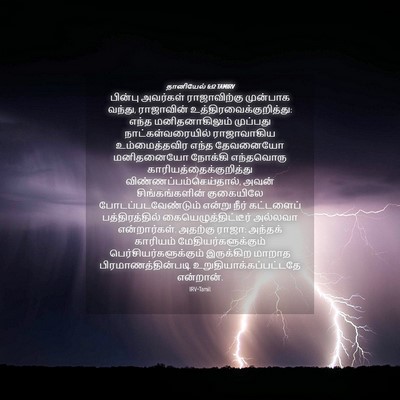 Picture 04 - தானியேல் 6:12 TAMIRV - பின்பு அவர்கள் - Bible Verse Picture