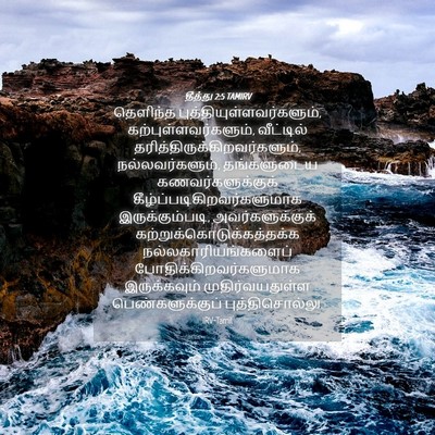 Picture 04 - தீத்து 2:5 TAMIRV - தெளிந்த - Bible Verse Picture