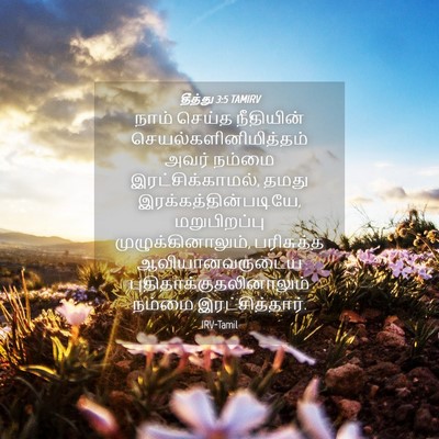 Picture 04 - தீத்து 3:5 TAMIRV - நாம் செய்த - Bible Verse Picture