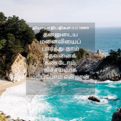 Picture 04 - நியாயாதிபதிகள் 13:22 TAMIRV - தன்னுடைய - Bible Verse Picture