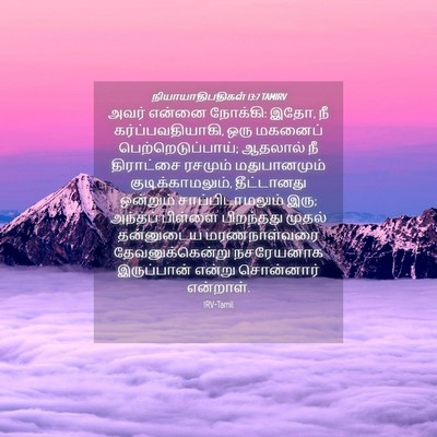 Picture 04 - நியாயாதிபதிகள் 13:7 TAMIRV - அவர் என்னை நோக்கி: - Bible Verse Picture