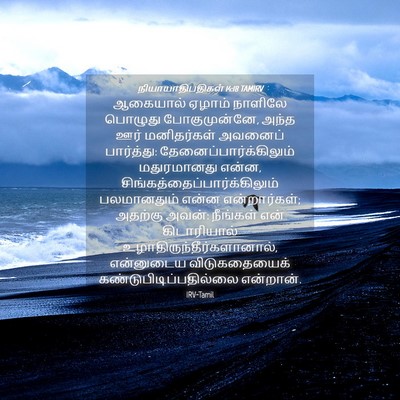 Picture 04 - நியாயாதிபதிகள் 14:18 TAMIRV - ஆகையால் ஏழாம் - Bible Verse Picture