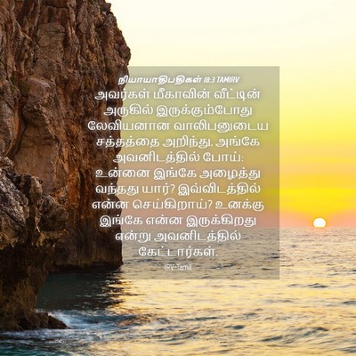 Picture 04 - நியாயாதிபதிகள் 18:3 TAMIRV - அவர்கள் மீகாவின் - Bible Verse Picture