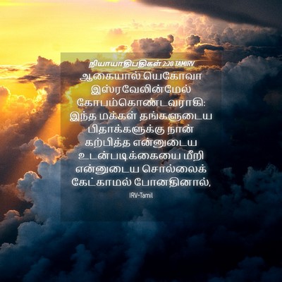 Picture 04 - நியாயாதிபதிகள் 2:20 TAMIRV - ஆகையால் யெகோவா - Bible Verse Picture