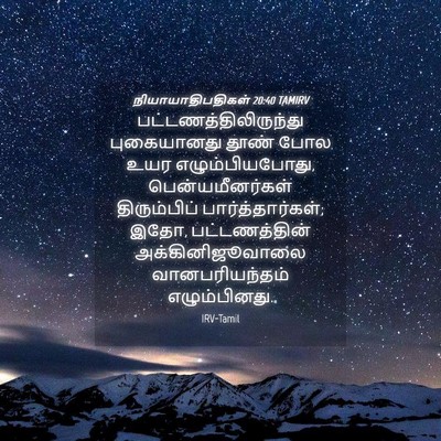 Picture 04 - நியாயாதிபதிகள் 20:40 TAMIRV -  - Bible Verse Picture