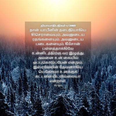 Picture 04 - நியாயாதிபதிகள் 4:7 TAMIRV - நான் யாபீனின் - Bible Verse Picture