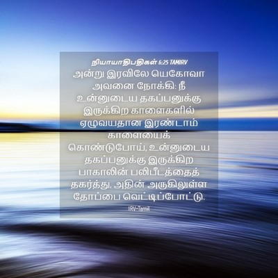 Picture 04 - நியாயாதிபதிகள் 6:25 TAMIRV - அன்று இரவிலே - Bible Verse Picture