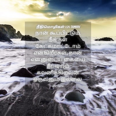 Picture 04 - நீதிமொழிகள் 1:24 TAMIRV - நான் - Bible Verse Picture