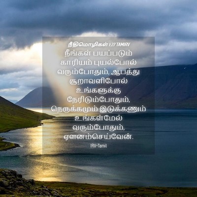 Picture 04 - நீதிமொழிகள் 1:27 TAMIRV - நீங்கள் பயப்படும் - Bible Verse Picture