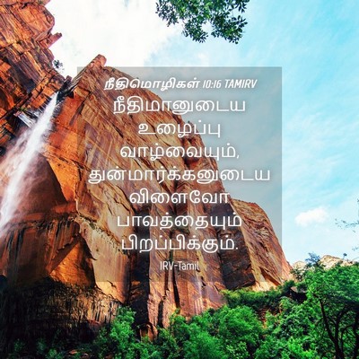Picture 04 - நீதிமொழிகள் 10:16 TAMIRV - நீதிமானுடைய - Bible Verse Picture