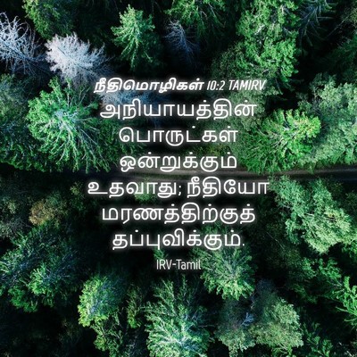 Picture 04 - நீதிமொழிகள் 10:2 TAMIRV - அநியாயத்தின் - Bible Verse Picture