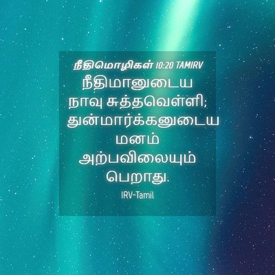 Picture 04 - நீதிமொழிகள் 10:20 TAMIRV - நீதிமானுடைய நாவு - Bible Verse Picture
