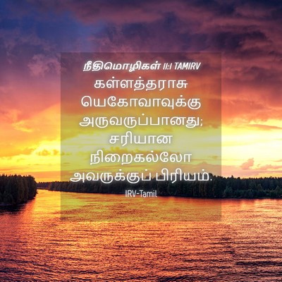 Picture 04 - நீதிமொழிகள் 11:1 TAMIRV - கள்ளத்தராசு - Bible Verse Picture