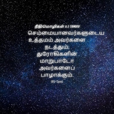 Picture 04 - நீதிமொழிகள் 11:3 TAMIRV -  - Bible Verse Picture