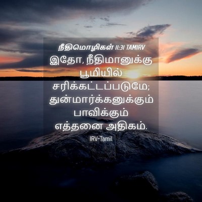 Picture 04 - நீதிமொழிகள் 11:31 TAMIRV - இதோ, நீதிமானுக்கு - Bible Verse Picture