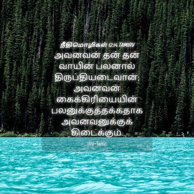 Picture 04 - நீதிமொழிகள் 12:14 TAMIRV - அவனவன் தன் தன் - Bible Verse Picture