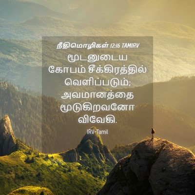 Picture 04 - நீதிமொழிகள் 12:16 TAMIRV - மூடனுடைய கோபம் - Bible Verse Picture