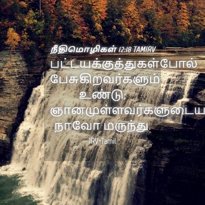 Picture 04 - நீதிமொழிகள் 12:18 TAMIRV -  - Bible Verse Picture